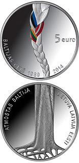 5 euro coin Baltic Way | Latvia 2014