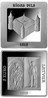 5 euro coin 500 Years of the Riga Castle | Latvia 2015