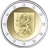 2 euro coin Vidzeme  | Latvia 2016