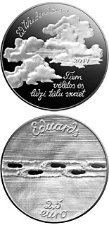 2.5 euro coin Eduards Veidenbaums | Latvia 2017