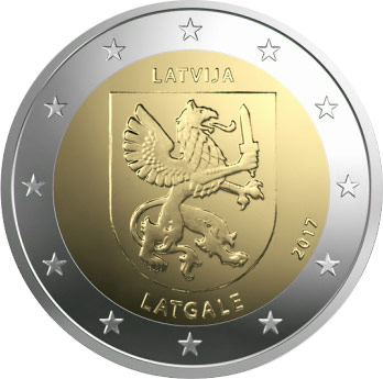 Image of 2 euro coin - Latgale | Latvia 2017