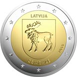 2 euro coin Zemgale | Latvia 2018