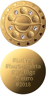 75 euro coin Gold Brooches - The Bubble Fibula | Latvia 2018