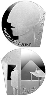 5 euro coin Niklāvs Strunke | Latvia 2019