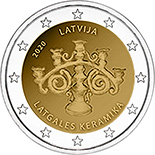 2 euro coin Latgalian Ceramics | Latvia 2020