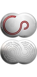5 euro coin Centenary of Satversme  | Latvia 2022