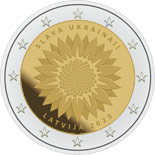 2 euro coin Slava Ukrainai! | Latvia 2023
