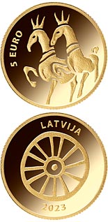 5 euro coin The Golden Horses | Latvia 2023