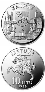 10 litas coin Kaunas  | Lithuania 1999