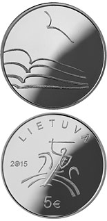5 euro coin The Literature  | Lithuania 2015