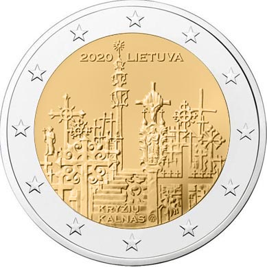 Image of 2 euro coin - The Hill of Crosses | Lithuania 2020