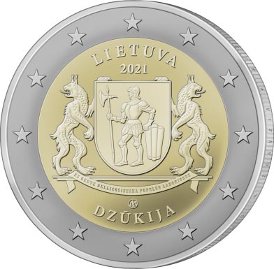 Image of 2 euro coin - Dzūkija | Lithuania 2021