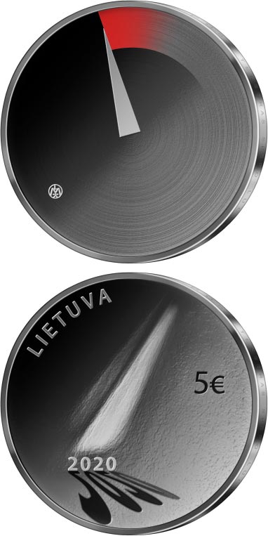 Image of 5 euro coin - The Hope | Lithuania 2020.  The Silver coin is of Proof quality.