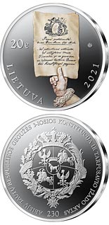 20 euro coin 230th anniversary of the Constitution of 3 May and Mutual Pledge of the Commonwealth of the Two Nations | Lithuania 2021