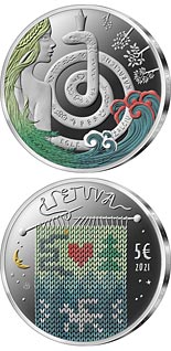 5 euro coin Eglė - Queen of Serpents | Lithuania 2021