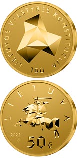 50 euro coin Centenary of the Constitution of the State of Lithuania | Lithuania 2022