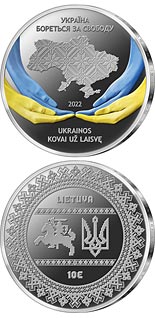 10 euro coin Ukraine's fight for freedom | Lithuania 2022