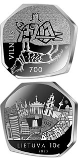 10 euro coin 700th anniversary of the founding of Vilnius | Lithuania 2023