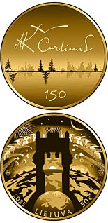 50 euro coin 150th birth anniversary of Mikalojus Konstantinas Čiurlionis  | Lithuania 2025