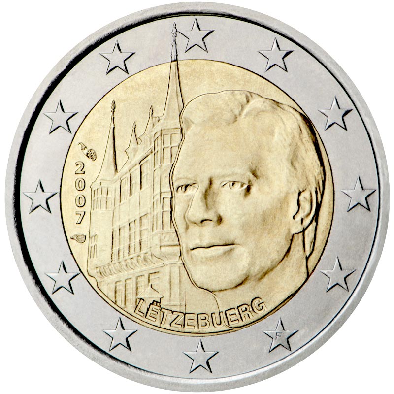 Image of 2 euro coin - Grand Ducal Palace | Luxembourg 2007