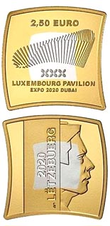 2.5 euro coin Luxemburg Pavilion Expo 2020 Dubai | Luxembourg 2020