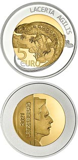 5 euro coin Sand lizard | Luxembourg 2021