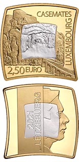 2.5 euro coin Bock Casemates | Luxembourg 2021