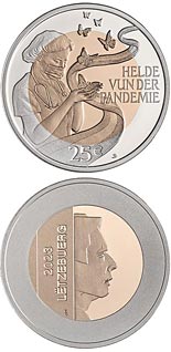 25 euro coin The heroes of the pandemic
 | Luxembourg 2023