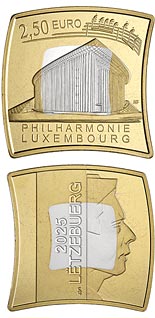 2.5 euro coin The Philharmonie Luxembourg | Luxembourg 2025