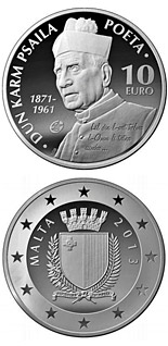 10 euro coin Dun Karm Psaila | Malta 2013