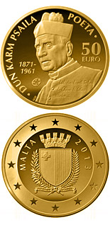 50 euro coin Dun Karm Psaila | Malta 2013