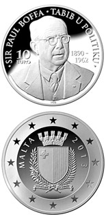 10 euro coin Sir Paul Boffa | Malta 2013