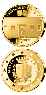 15 euro coin Auberge d'Aragon  | Malta 2014