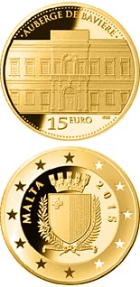 15 euro coin Auberge de Baviere | Malta 2015