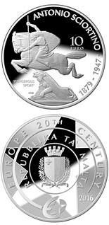 10  coin Antonio Sciortino (1879-1947) | Malta 2016