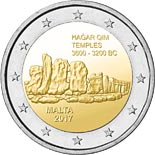 2 euro coin UNESCO Maltese prehistoric temples of Hagar Qim | Malta 2017