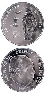 5 euro coin Sainte Dévote  | Monaco 2004
