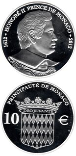 10 euro coin Honoré II, Prince of Monaco | Monaco 2012
