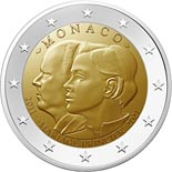 2 euro coin 10th anniversary of the wedding of Prince Albert and Charlene Wittstock  | Monaco 2021