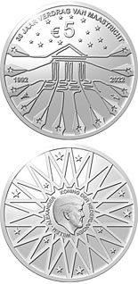 5 euro coin 30th anniversary of the Maastricht Treaty | Netherlands 2021