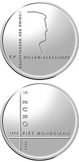 5 euro coin Piet Mondriaan | Netherlands 2022