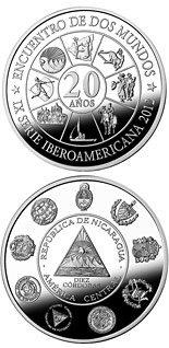 10 córdoba coin 20th Anniversary of the Ibero-American Series | Nicaragua 2012