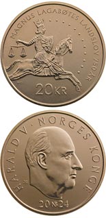 20 krone coin 750th anniversary of the national law code of Magnus the Law-mender | Norway 2024
