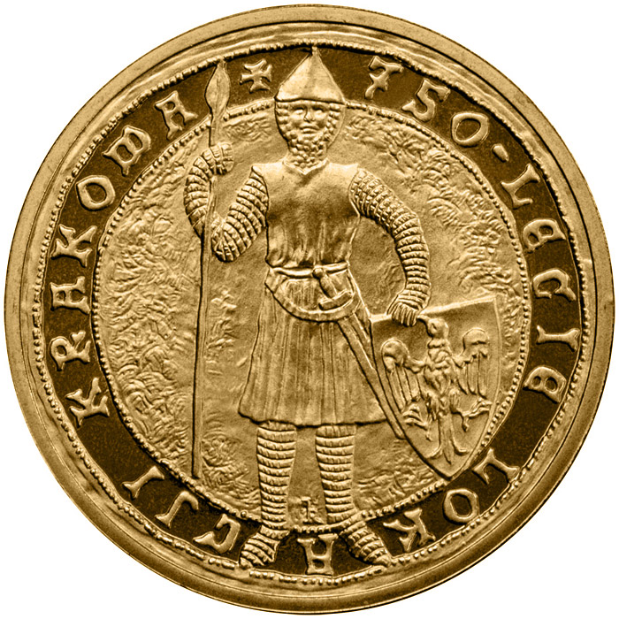 Image of 2 zloty coin - 750th Anniversary of the granting municipal rights to Kraków  | Poland 2007.  The Nordic gold (CuZnAl) coin is of UNC quality.