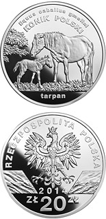 20 zloty coin Polish konik horse  | Poland 2014