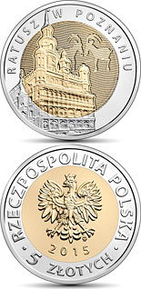 5 zloty coin Poznań Town Hall  | Poland 2015