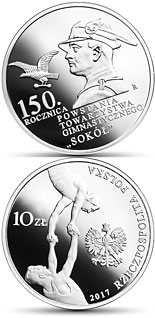10 zloty coin 150th Anniversary of the Establishment of the Gymnastic Society Sokół  | Poland 2017