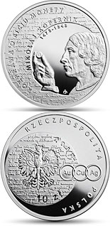 10 zloty coin Nicolaus Copernicus  | Poland 2017