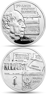 10 zloty coin 70th Anniversary of ”Kultura Paryska” Magazine | Poland 2017