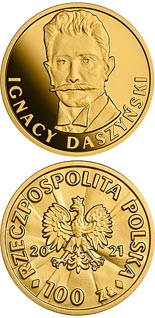 100 zloty coin 100th Anniversary of Regaining Independence by Poland
– Ignacy Daszyński | Poland 2021